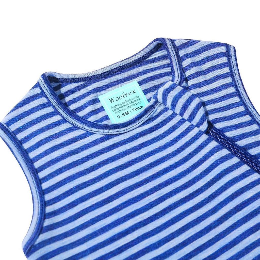 kleinkinder schlafsack 130 cm Baby Schlafsack Merino Blau (60–130 cm) – kein Schwitzen