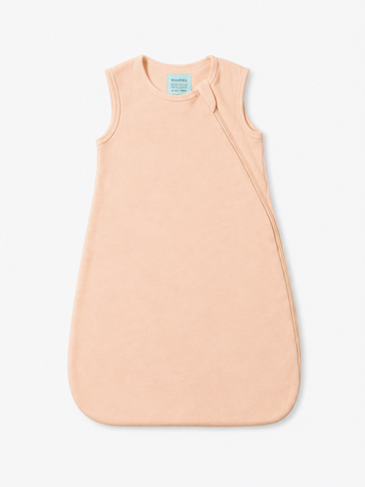 Merinowolle Babyschlafsack Peach Detail Reißverschluss