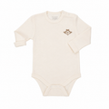 Baby Body aus 100 % Merinowolle | Langarm  mit Logo | Grösse 6–12 Monate